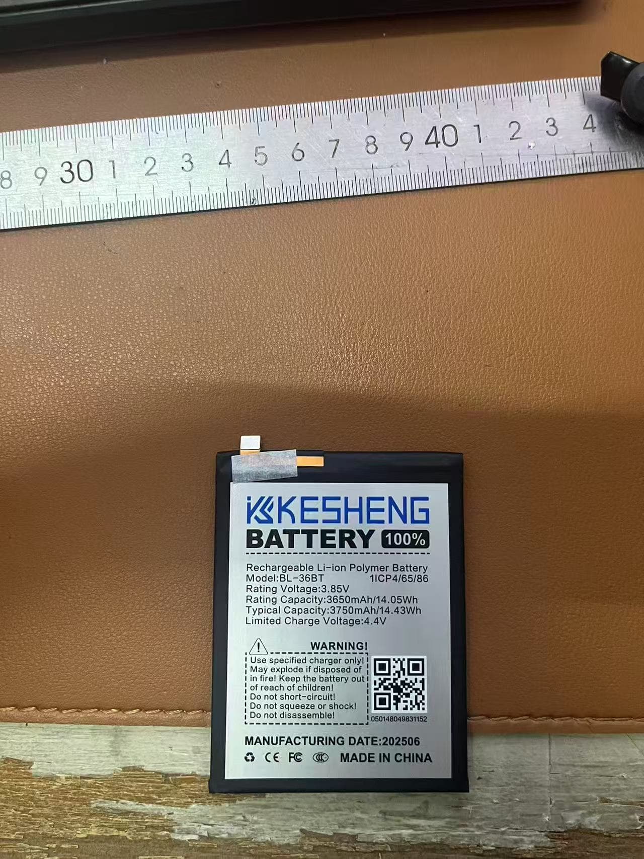 Original, unretouched label photograph: BL-36BT