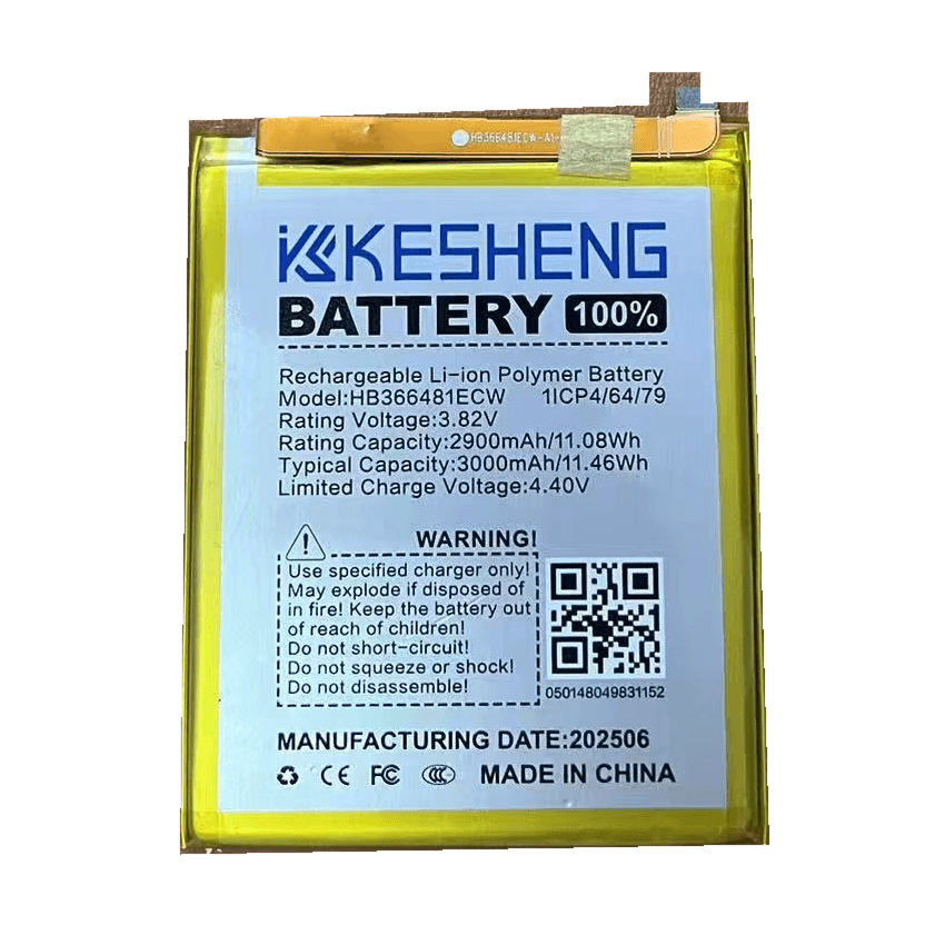 KESHENG HB366481ECW replacement battery reference photograph; background cleaned