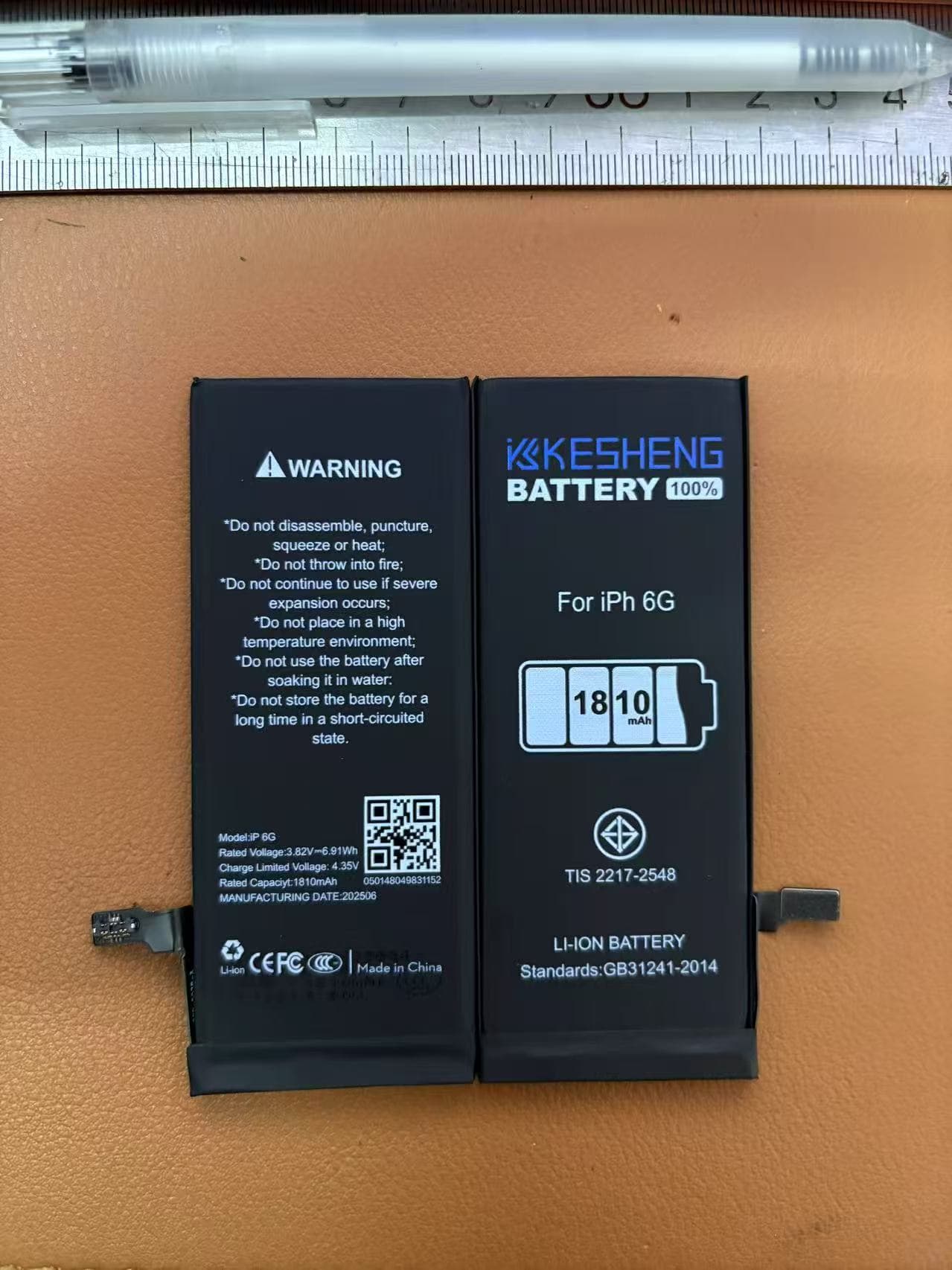 Original, unretouched label photograph: iP6G