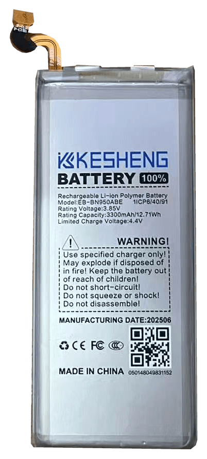 EB-BN950ABE original photograph battery cutout with original label and connector