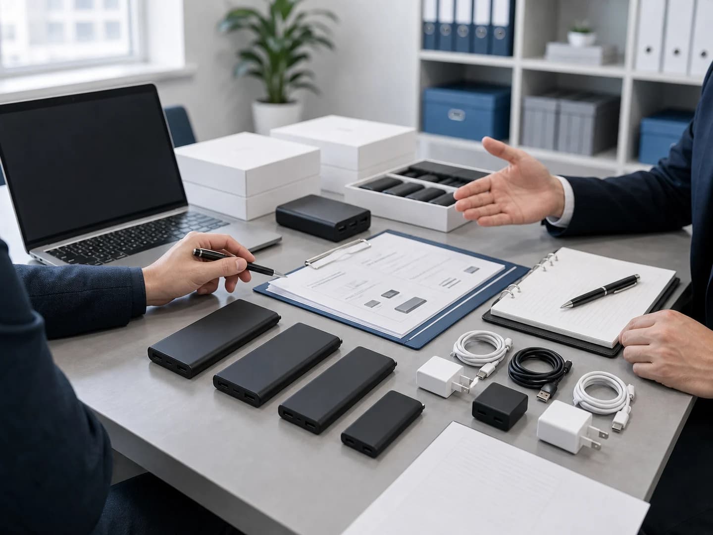 Buyer requirement confirmation desk for battery and charging accessory quality checks