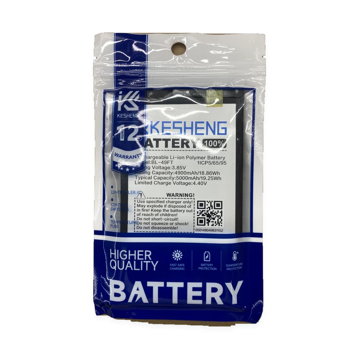 BL-49FT TECNO replacement phone battery in individual protective packaging