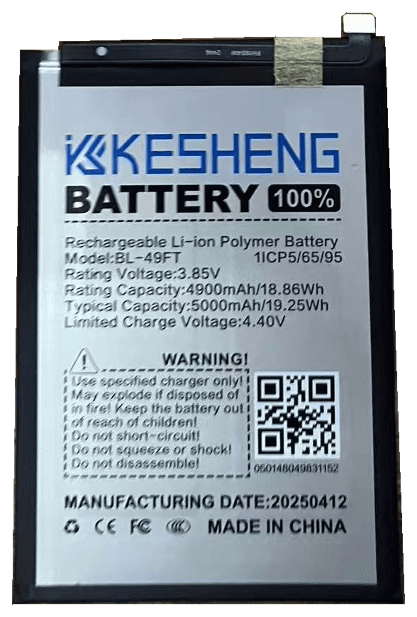 BL-49FT original photograph battery cutout with original label and connector